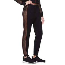 NWT Good American Mesh Sweatpants Core Pant Black Size 4 XL 