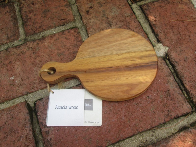 REENACTOR 18TH C REV WAR COLONIAL WOOD ACACIA SMALL ROUND CUTTING BOARD CAMPING