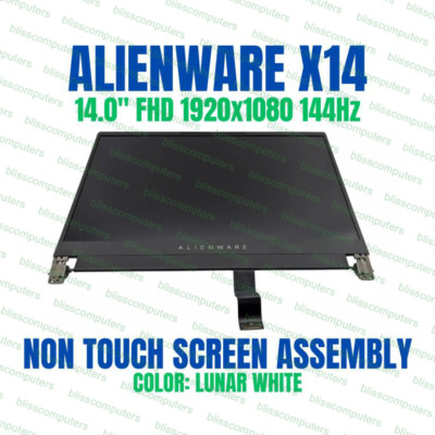 Dell ALIENWARE X14 R1 FHD 144hz Lunar WHITE Screen 5HX3N 6JVV2 PPCRY