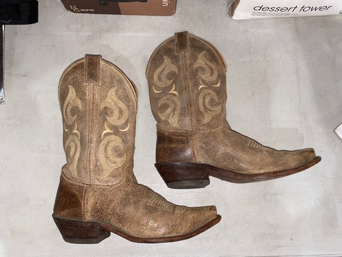 Justin Botas de Vaquero para Mujer Cuero Envejecido EE. UU. Western BRL104 Riel Doblado 8.5 B - Imagen 1 de 7