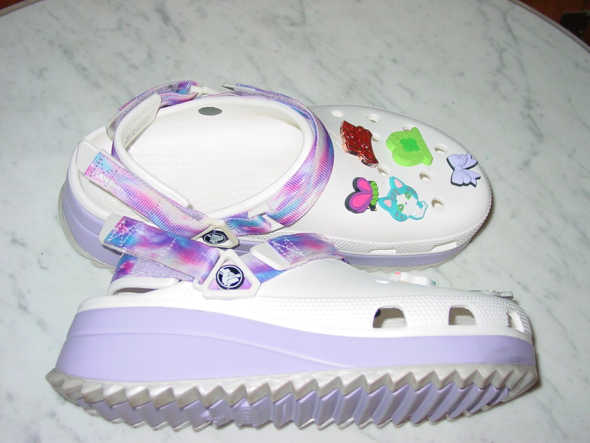 NWT Crocs Classic White Purple Hiker Dream Clog men’s 12 Crocs Classic Hiker Dream Clog White Purple Shoes Men main image 2