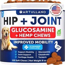 Hemp Hip and Joint Supplement for Dogs - Glucosamine for Dogs Joint Pain Relief.