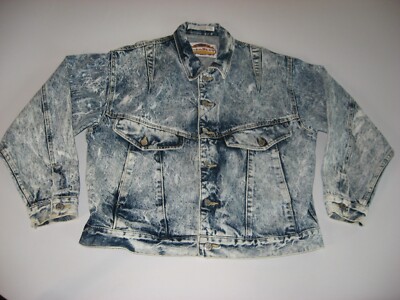 Code Bleu Men's Acid Wash Denim Jacket Medium/Large Japan