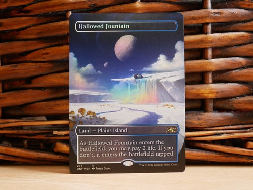 MTG Hallowed Fountain 277 | BORDERLESS FOIL | NM Near Mint | Unfinity | 2022