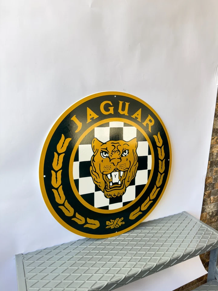 Vintage Jaguar Emblem Heavy Metal Sign – XL 19.7" (50 cm) - Image 2 of 4