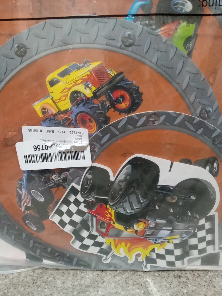 Decoração de festa de aniversário de caminhão 3 camadas - Imagem 3 de 3