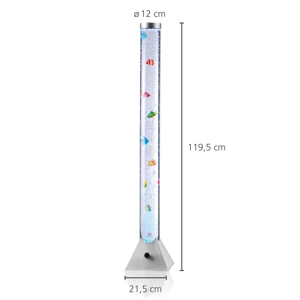 LED RGB Wassersäule 120cm Fische Farbwechsel Luftblasen Sprudel Säule Bunt Deko - Bild 4 von 4