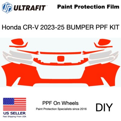 HONDA CR-V, 2023-25, Pre-Cut Kit DIY, BUMPER+HEADLIGHTS+Mirrors, PPF Gloss