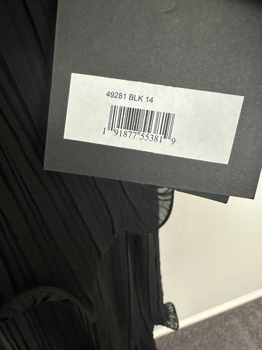 Mac Duggal Ieena schwarz ärmellos abgestuftes Ballkleid mit V-Ausschnitt 49281 Größe 14 - Bild 7 von 9