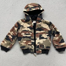 Walls Blizzard Pruf Jacket Youth 8/10 Camouflage Canvas Hooded Outdoors