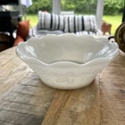Indiana Milk Glass Vintage Colony Harvest Grape Fruit Serving Bowl 8.5 in.