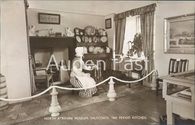 Saltcoats Scotland North Ayrshire Museum Period Kitchen RPPC Postcard