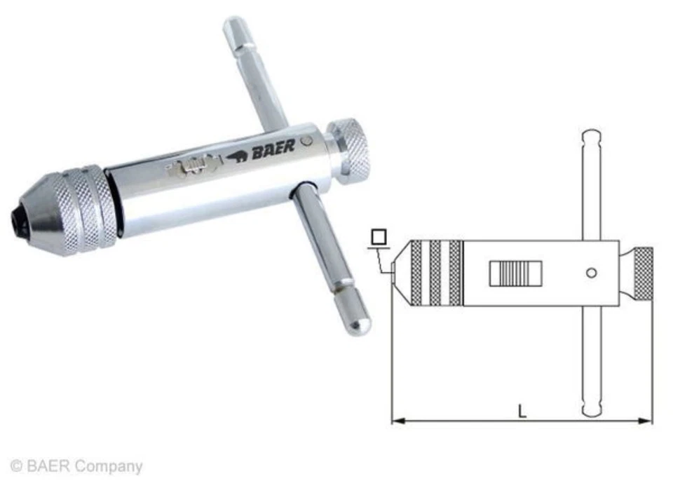 BAER Werkzeughalter mit Knarre M 3 - M 12 zur AUSWAHL - Bild 1 von 1