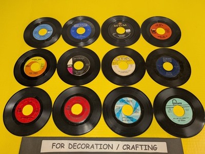 FOR DECOR: LOT OF 12 ROCK 7'' 45 VINYL RECORDS Bob Dylan Byrds Stones Troggs Dig