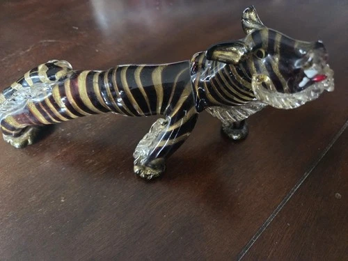 Murano Glass Tiger, 1950 ca.