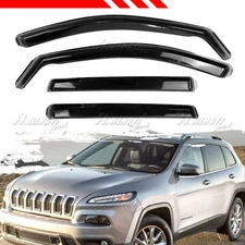 In-Channel For Jeep Cherokee 2014-2023 2022 Rain Guards Window Visors Deflectors