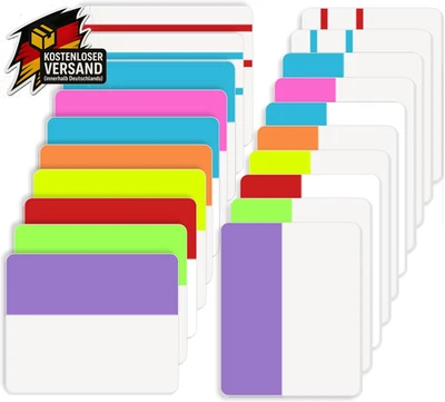 Page Marker 600 2 Zoll Sticky Index Tabs Farbige Klebezettel Haftstreifen Beschr