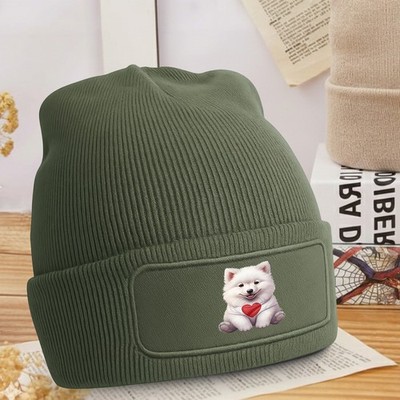 Süße flauschige Hund Liebe Herz Beanie Haustierliebhaber Tier Valentinstag Geschenk