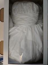 David's Bridal EW9848 Ivory Halter Neck Ball Gown Dress Size 14