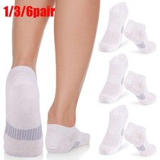 1/3/6 Pairs Women No Show Invisible Nonslip Loafer Solid Boat Low Cut Socks
