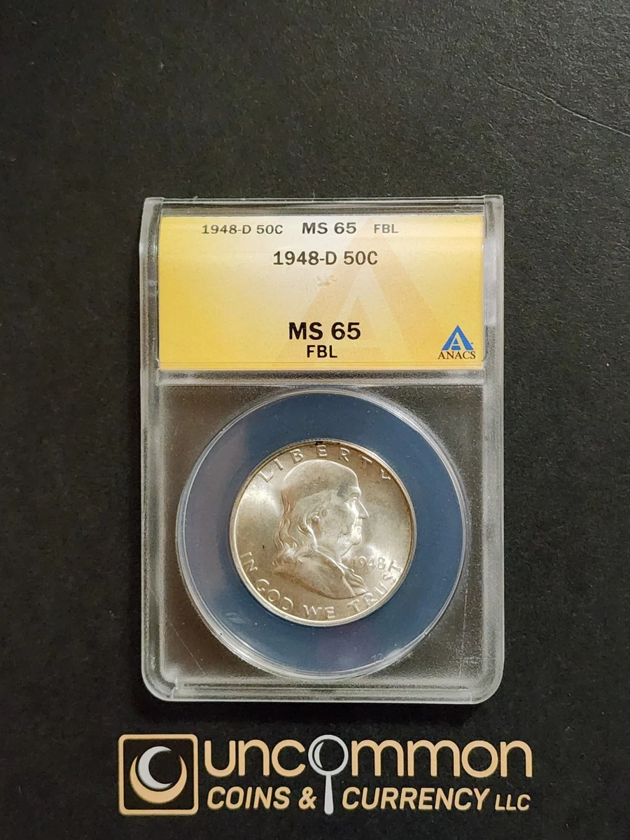 MS 65 Graded 1948 Year Franklin Half Dollars (1948-1963) for sale