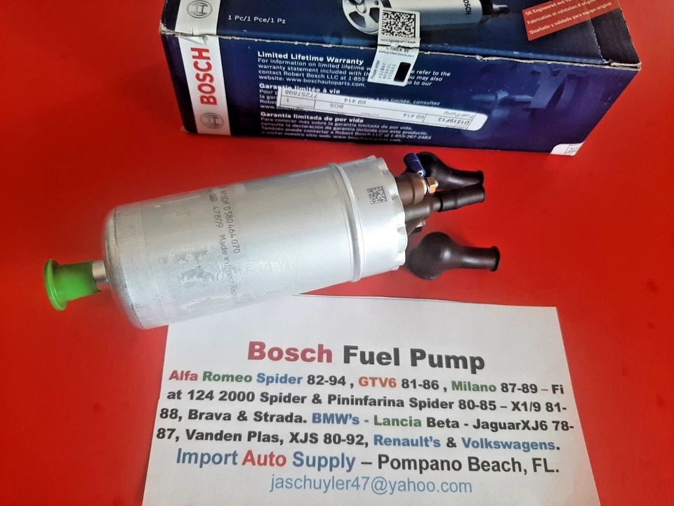 Alfa Romeo, BMW,  Fiat,  Jaguar, Renault, Volkswagen Bosch Fuel Pump Foto 4 de 4