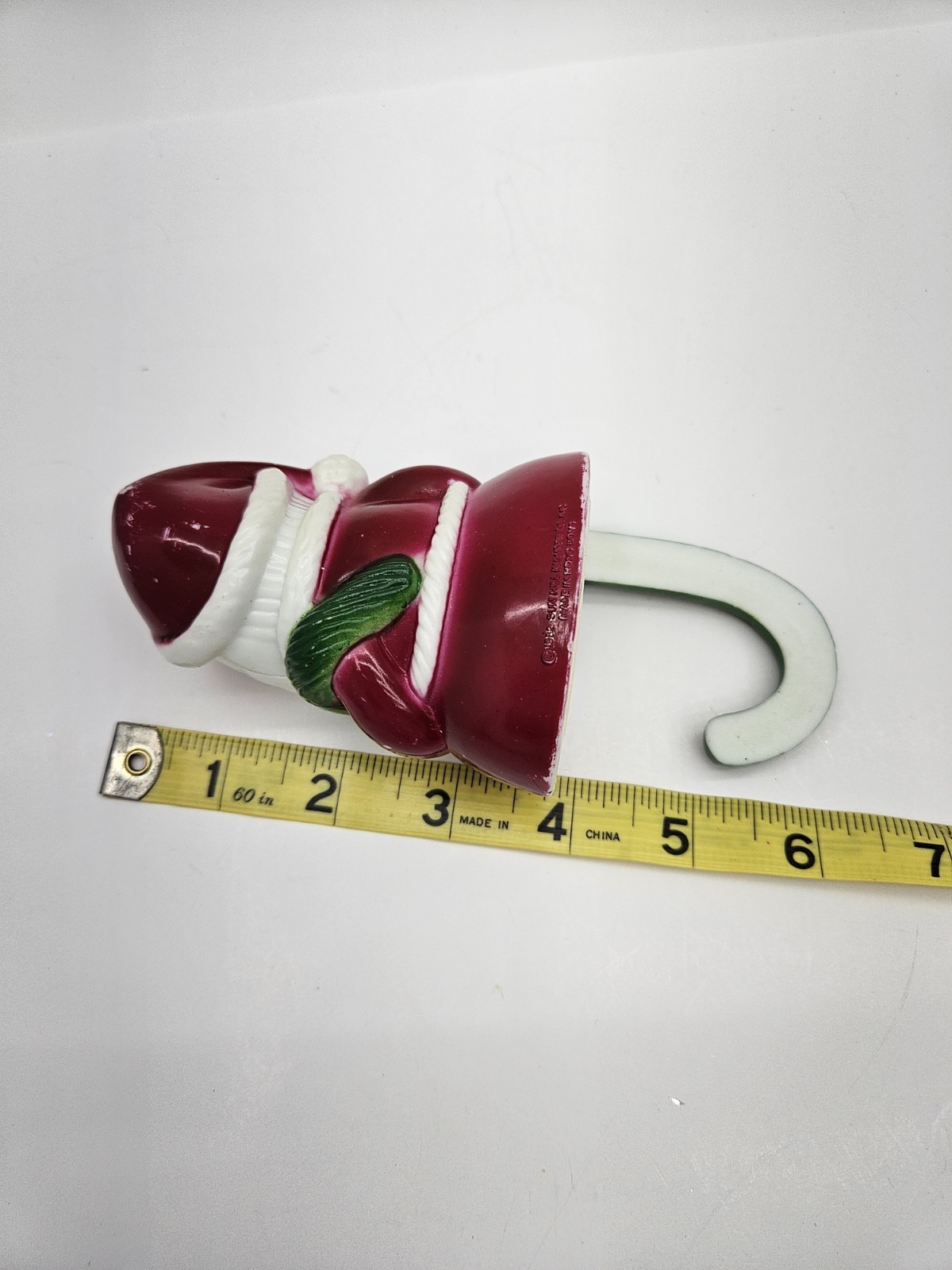Vintage Sun Hill Industries Santa Christmas Stocking Hanger Holder Plastic 