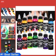 Tattoo Ink Set 14 Colors 30ml Vegan Friendly Pigment Smooth Application Vivid