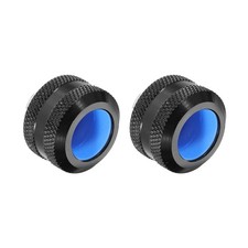 2Pcs G1/4" to 10 ID 14mm OD Hard Tubing Compression Fittings, Black