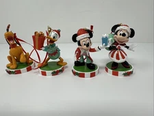 Disney Parks 2023 Holiday Christmas Fab 5 Mickey and Friends Ornament Set of 4
