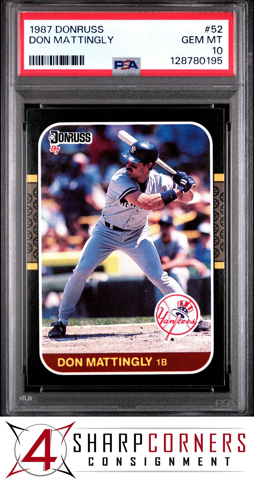 1987 DONRUSS #52 DON MATTINGLY YANKEES PSA 10