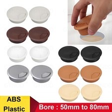 Computer Desk Grommet Table Plastic Cable Tidy Wire Hole Cover Bore 50mm to 80mm