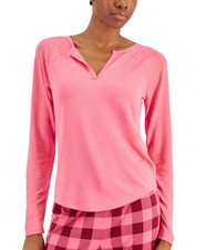 Jenni Women's Split-Neck Pajama Top Prism Pink, Small 