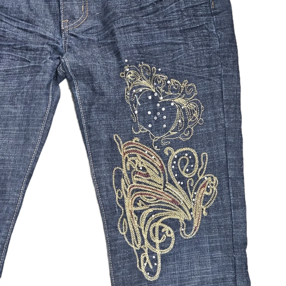 Jeans Apple Bottom hilo dorado y detalles para mujer talla 10-12 bordados Foto 2 de 4