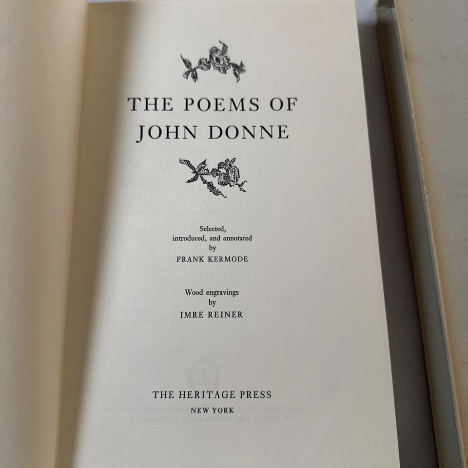 1970 Heritage Press - The Poems Of John Donne HC/Slip Cover Foto 4 de 4