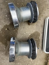 Used Pair Barlow 23 Self Tailing ST Winches Chromed Bronze  (Lot #3169)