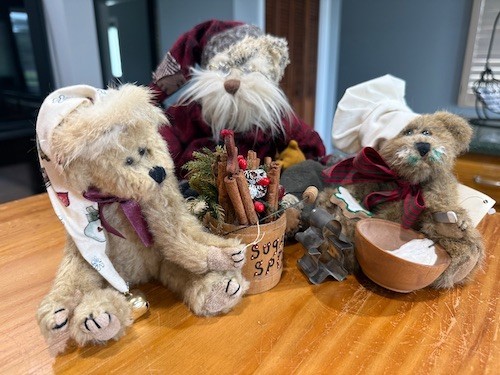 Holiday Collection of Ganz and Boyds 3 Plush Bears festive set
