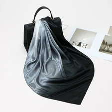 Soft and Breathable Gradient Rainbow Satin Scarf Square Head Wrap for For women