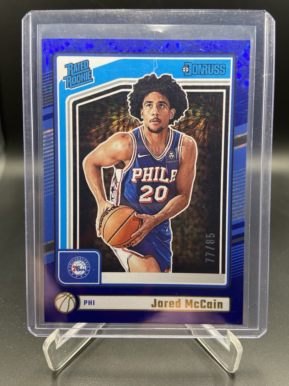 2024 Jared Mccain Panini Donruss Blue Fireworks /85 RC #228