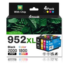 952XL Ink Cartridges Replacement for HP 952XL Ink Cartridges Combo Pack 4 Count