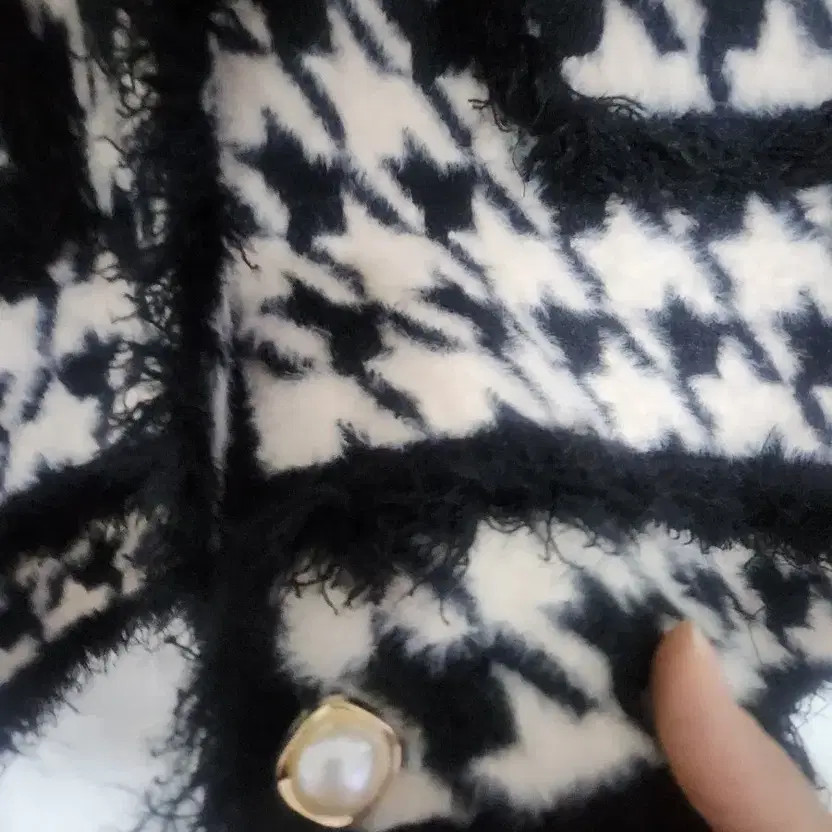 Tweed Jacket with Houndstooth Pattern - Elegant S… - image 3