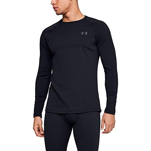 UNDER ARMOUR MEN'S COLDGEAR BASE 2.0 CREW LG BLACK - BLACK - Picture 1 of 3