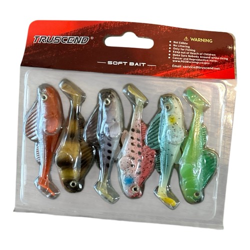 Lot de 6 Leurres Souples Tête Plombée TRUSCEND 9CM - 22.5G REF LE004