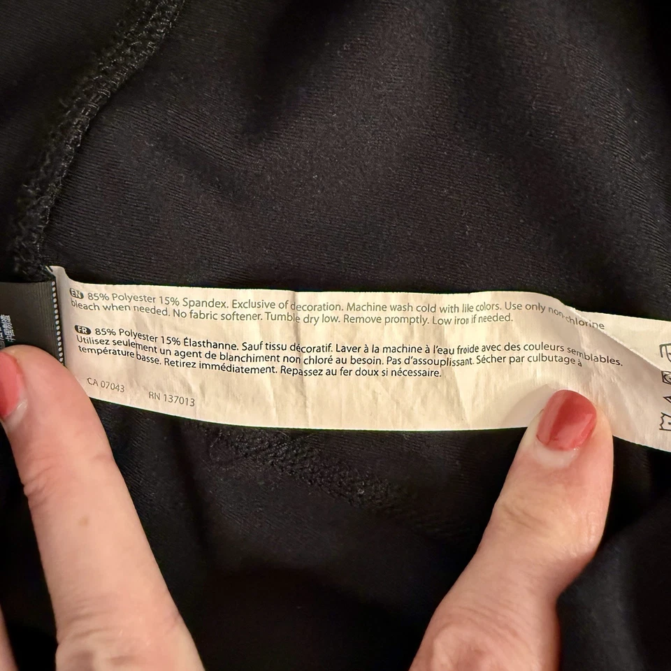Leggings para mujer Zobha negros talla XL tiro alto hasta el tobillo Foto 4 de 4