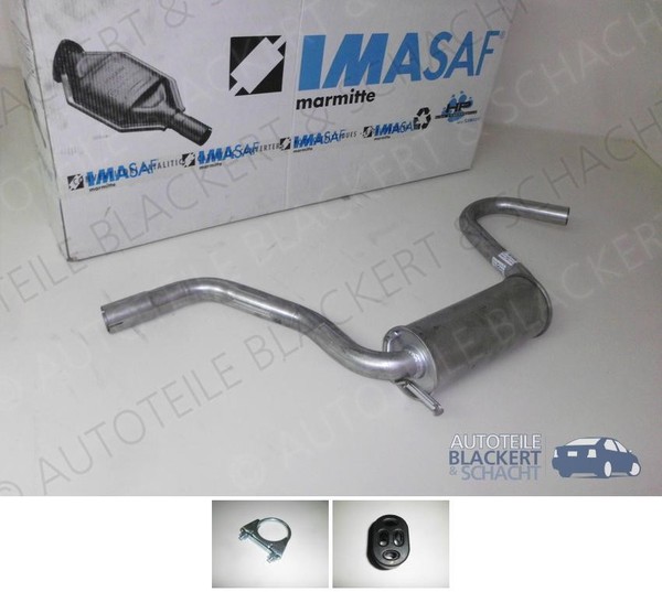 Imasaf Auspuff Mitteltopf+Anbauteile für Ford Escort+Orion 1.6+Xr3I 1983-1990-image