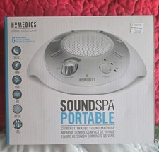 Homedics Sound Spa Portable White Noise Sound Machine Sound Therapy 6 modes New