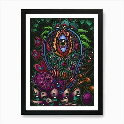 Booth Pattern Ornament Vector Abstr Framed Wall Art Poster Canvas Print Picture