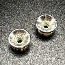 Vintage Aged Guitar Strap Buttons 1/2" Silver Diameter Electric or Acoustic