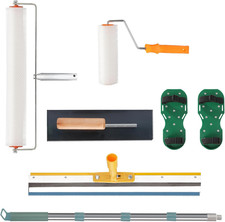 Self Leveling Tool Kits, Floor Rollers with Extensions Stainless Steel Trowels S