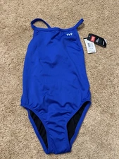TYR Women’s Durafast Élite Diamond Fit One Piece Swimsuit Royal Blue Size 28